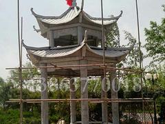 优质青石凉亭，厂家火热供应，建设晚霞红凉亭