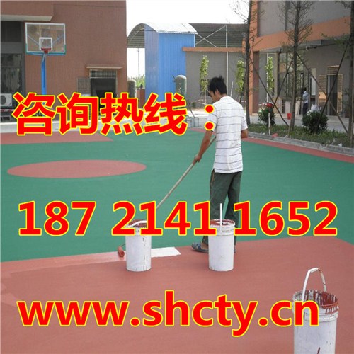 安吉塑胶篮球场施工*硅PU篮球场施工*尚春供应