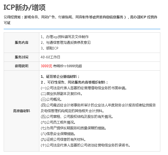 代办icp 办理注册执照