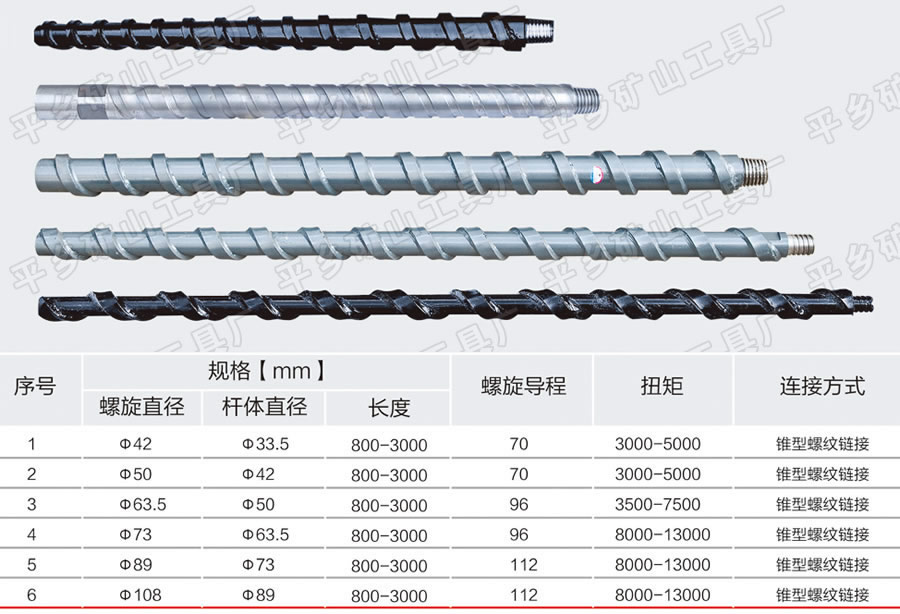 平乡矿山新型螺旋合金肋骨钻杆系列供应商_北京新型螺旋合金肋骨钻杆