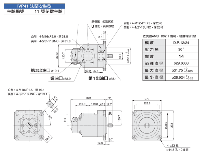 IVP41双联泵厂家价格【安頌】子母叶片定量泵