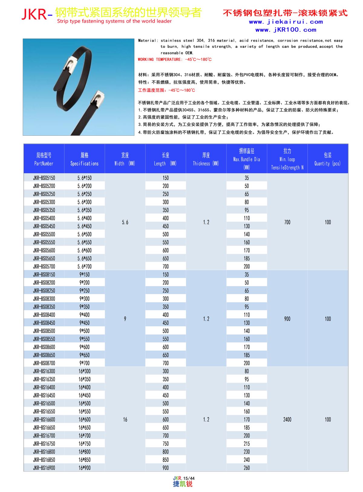 品质有保证的捷凯锐不锈钢扎扣,捷凯锐船用电缆扎带口碑好就是任