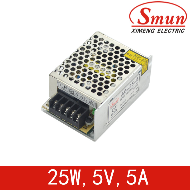 5V 5A小体积开关电源 25w led开关电源