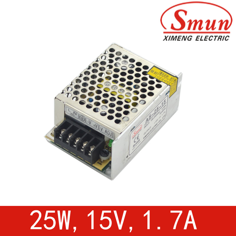 15V 1.7A小体积开关电源 25w 工控开关电源