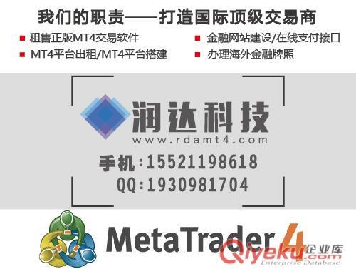 MT4平台出租带4标志在线安装-润达科技