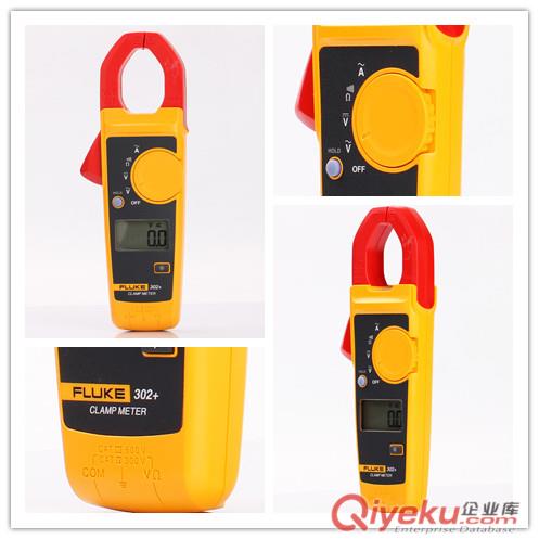 福祿克Fluke302+緊湊型交流鉗形電流表400A高分辨率有背光