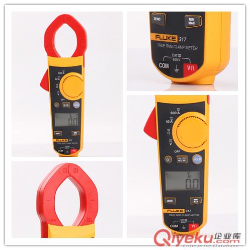 福祿克鉗型表F317真有效值交直流鉗形電流表600A高分辨率有背光