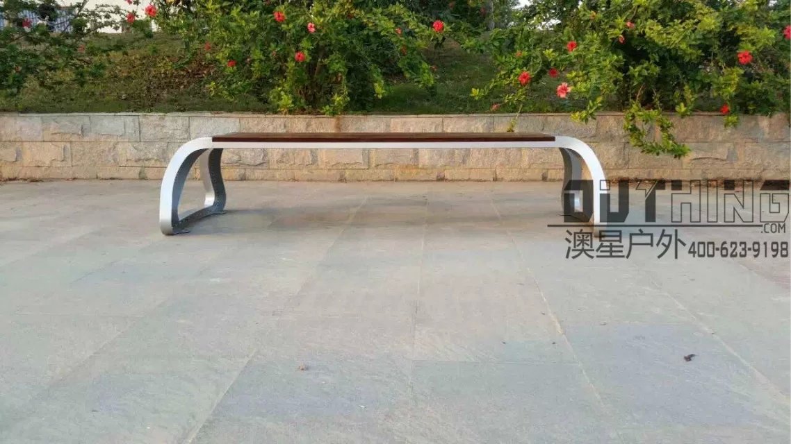 OUTHING品牌定制公園椅 新設(shè)計高檔公園廣場休閑長椅長凳原始圖片3