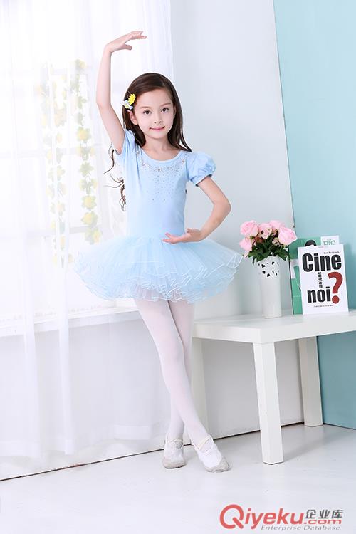 笛童夢(mèng)兒童芭蕾服8001燙鉆蓬蓬裙