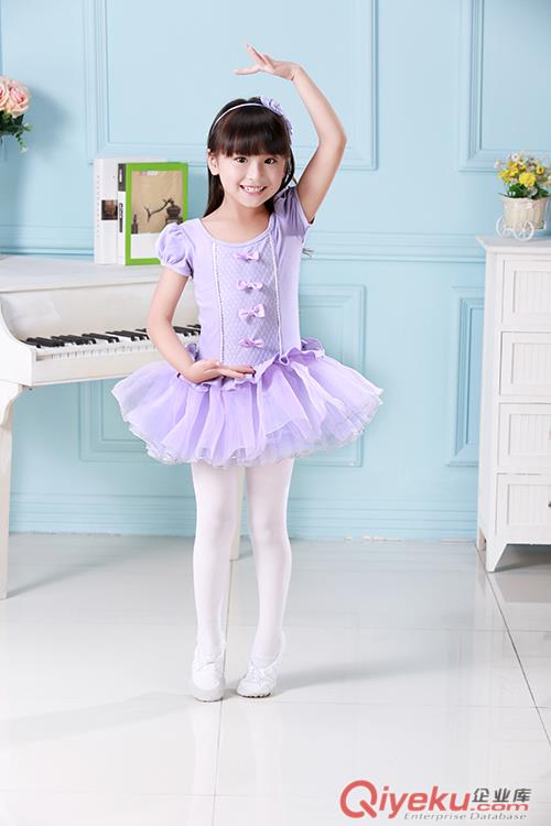 笛童夢兒童芭蕾服8003-1蝴蝶結蓬蓬裙