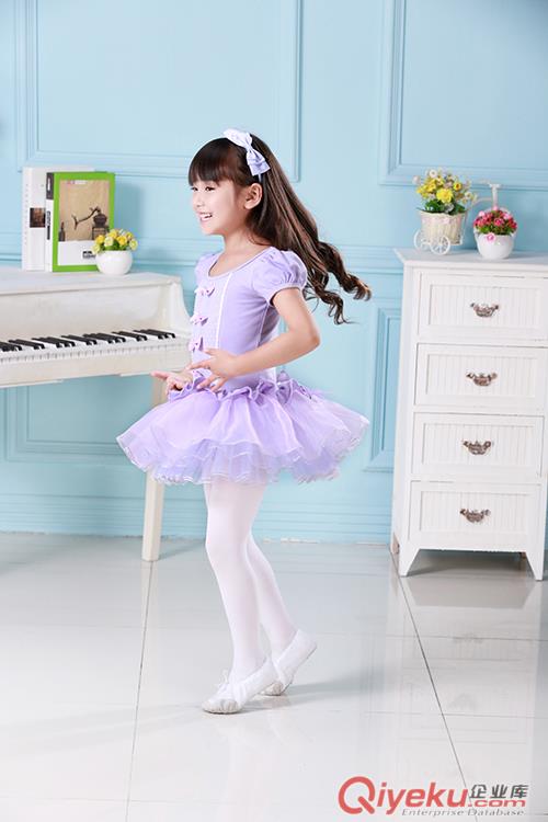 笛童夢兒童芭蕾服8003-1蝴蝶結蓬蓬裙