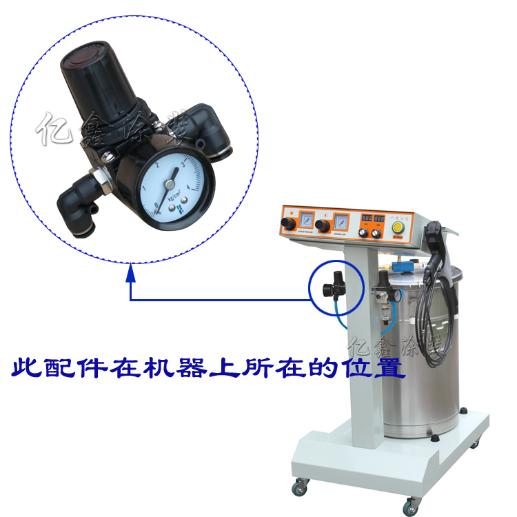 靜電噴涂機流化調節(jié)閥 帶流化表與接頭 發(fā)生器調壓閥 減壓閥