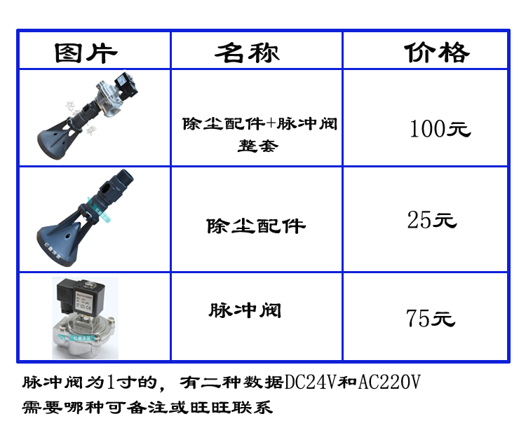 脉冲反吹爆炸头整套  喷涂配件