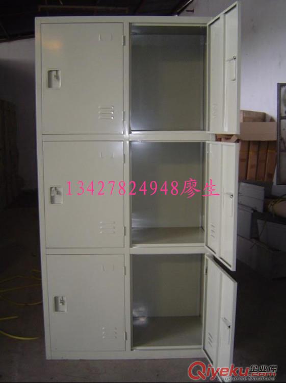 東莞鐵皮儲物柜_康勝鐵柜廠_六門儲物柜簡約美觀