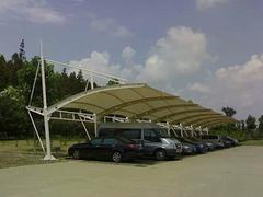 膜結構停車棚建造找景鵬翔_武漢膜結構車棚