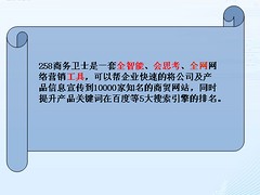 海港秦皇島搜索引擎——哪家公司提供專業(yè)的258商務(wù)衛(wèi)士