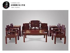 晉江紅木家具_(dá)zmqy供應(yīng)直銷精品大紅酸枝絲翎檀雕八件套