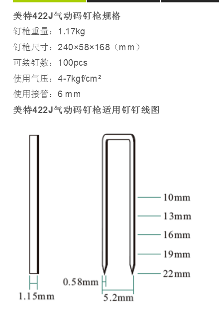 美特422碼釘槍