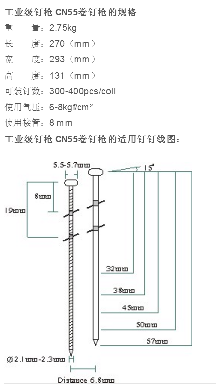 美特  CN55卷釘槍