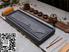 福建gd茶具大器石茶盤，質(zhì)量好的甲骨文烏金石茶盤優(yōu)選大器茶具