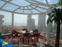 嶗山gd門窗價格；青島門窗制作哪家質量好？海泉灣港中旅公館陽光房門窗青島15336486966