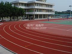 優質跑道地坪主選溫州廣迪地坪：南潯塑膠運動場跑道施工