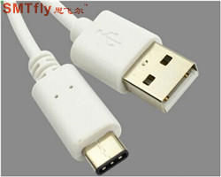 USB 3.1type c对USB2.0 A公数据线 白色