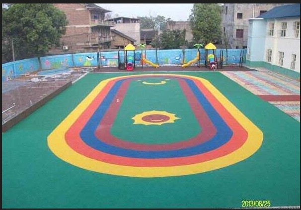 儀征幼兒園室外塑膠地面