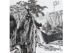 出售知名的黃格勝山水畫，廣西漓江畫派