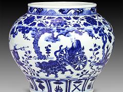 精良的仿元青花麒麟纏枝紋雙耳瓶在哪里買_元青花價(jià)格如何
