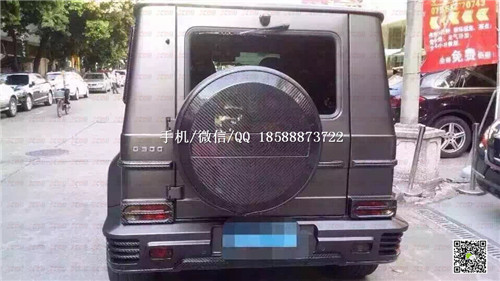 奔驰G级 W463 G400 G500 G55 G63 G65 AMG 盖章 碳纤维后备胎罩