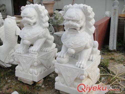 供應大連石獅子，大連漢白玉獅子，大連門口獅子，大連匯豐爬石廠家原始圖片2