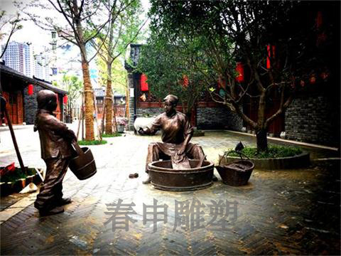 安徽雕塑廠家春申雕塑設(shè)計(jì)制作合肥銀屏街主題雕塑人物雕塑圓雕浮雕景墻