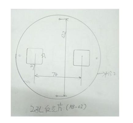 透鏡 2孔反光片(AB-02) LED透鏡配件原始圖片2