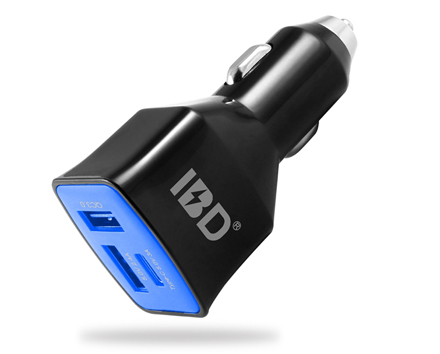 qc3.0车载充电器厂家、qc3.0汽车充电器、qc3.0车充 双USB