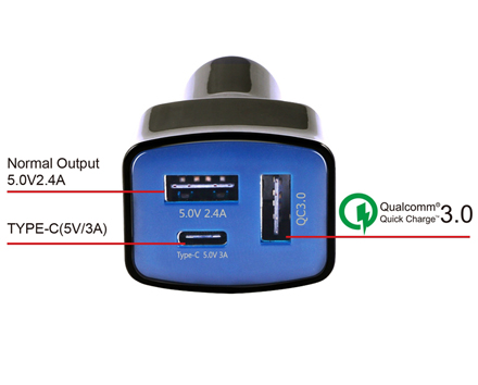 qc3.0車(chē)載充電器廠家、qc3.0汽車(chē)充電器、qc3.0車(chē)充 雙USB