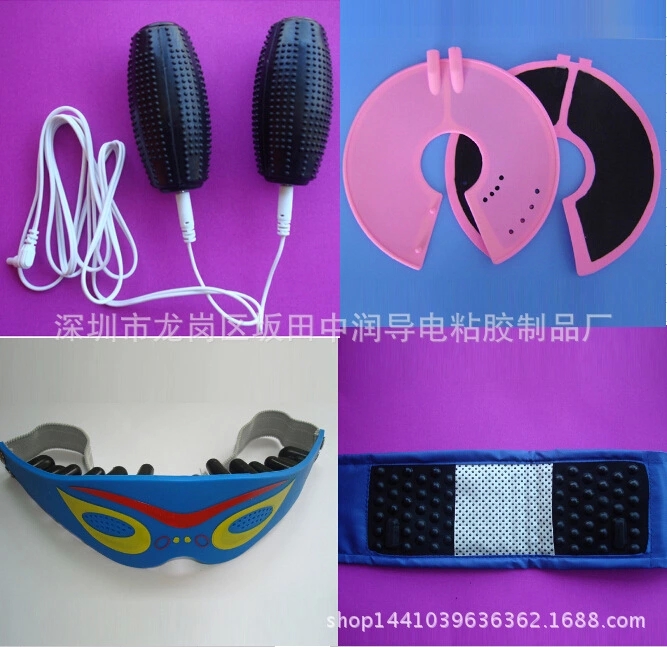 供應(yīng)銀纖維導(dǎo)電am電極理療手套，銀纖維襪子，電極手雷，硅膠背療片原始圖片2