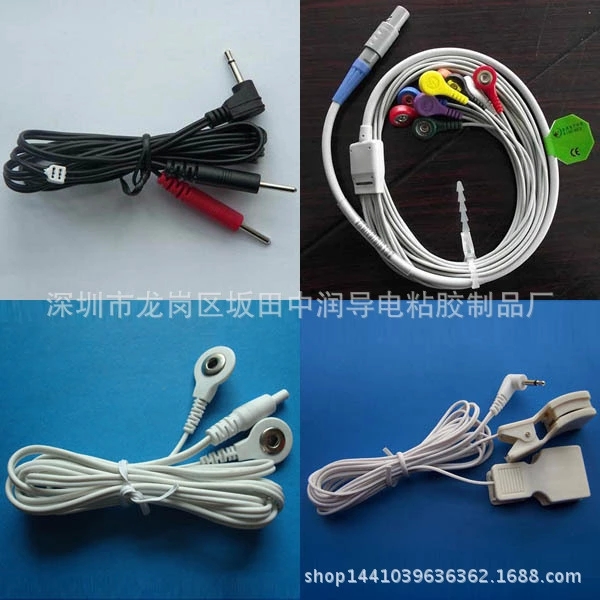 加工定做各種理療電極線，zl儀導(dǎo)線，吞咽障礙zl儀連接線，am電極手套