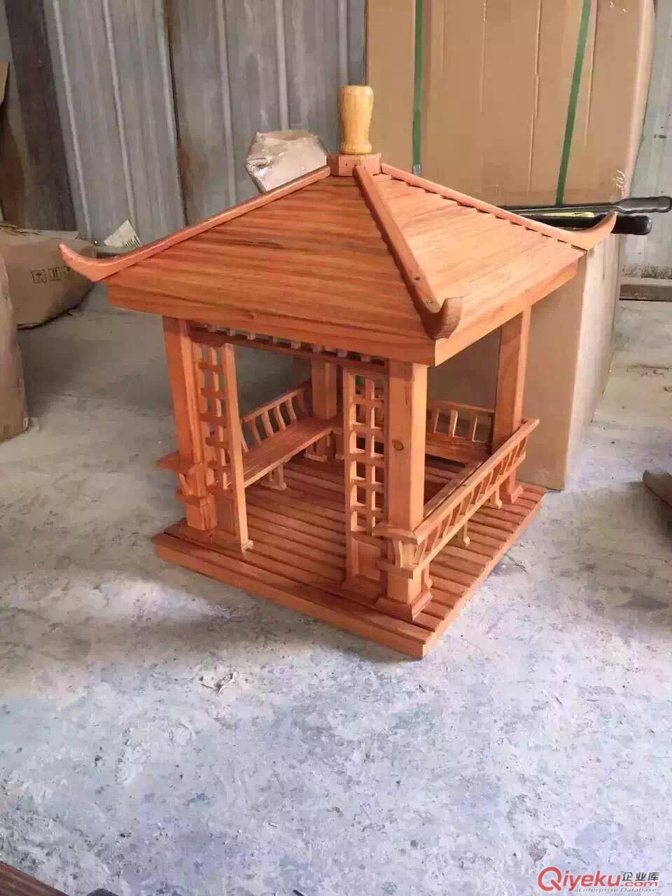 青島即墨木屋涼亭防腐木扶手