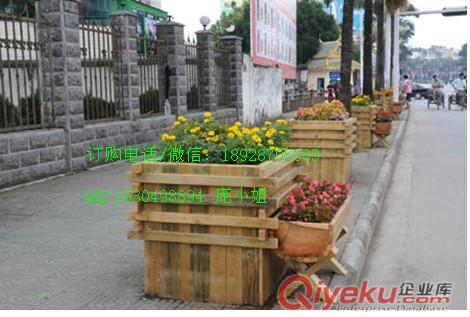花箱廠家 酒店戶外花箱 咖啡廳實木花槽原始圖片2