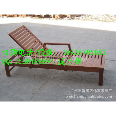 供應(yīng)戶外家具 無扶手沙灘椅 躺椅 實木家具