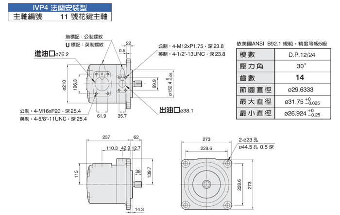 IVP21雙聯(lián)泵報價表【安頌】子母葉片定量泵