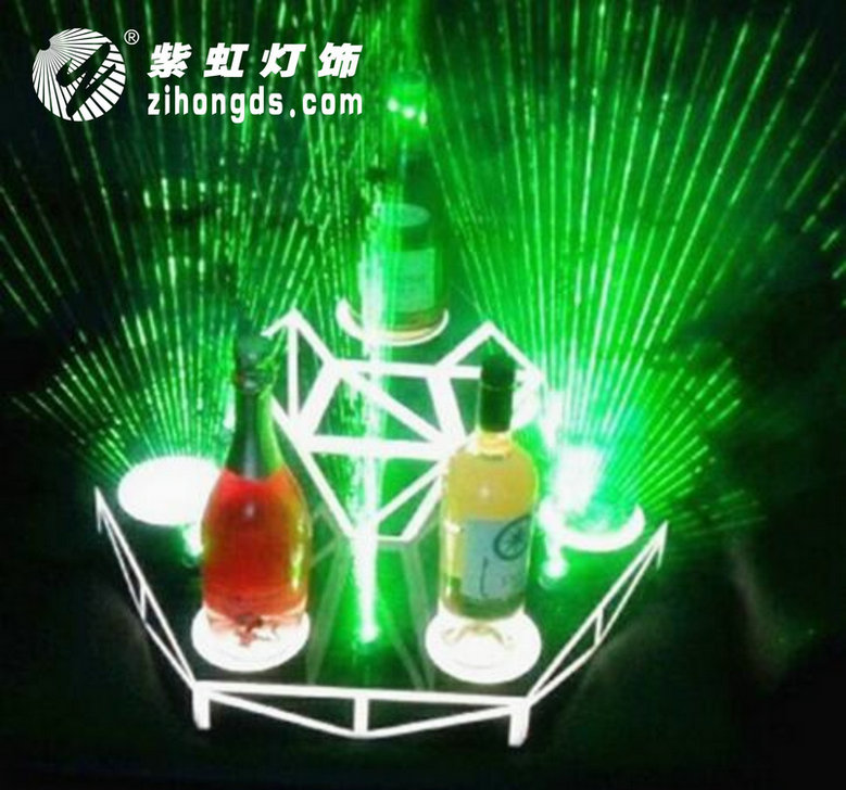 紫虹酒吧激光酒座 gd激光洋酒架6支香檳鉆石酒座發(fā)光酒架亞克力