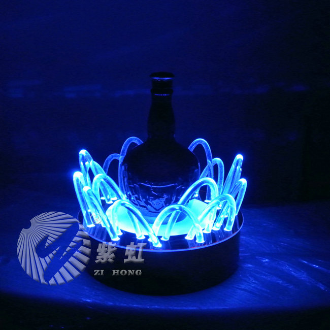 新款發光蓮花酒座gd酒吧KTV創新亞克力酒座七彩展示洋酒酒架