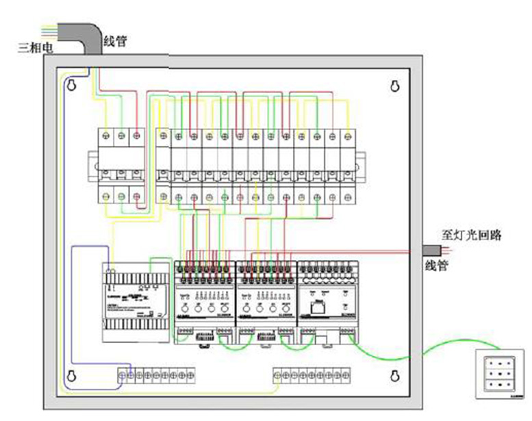 4路16A智能開關模塊尺寸示意圖