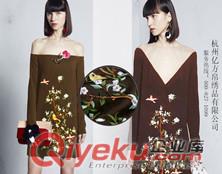 時(shí)尚棉布繡花布刺繡 白色圓點(diǎn)鏤空繡花面料