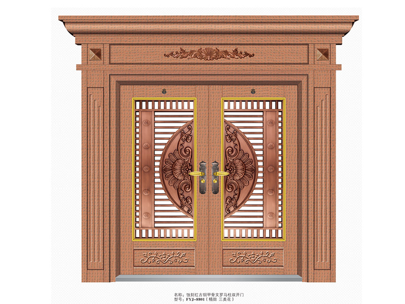 名声好的罗马柱双开门公司 罗马柱双开木门
