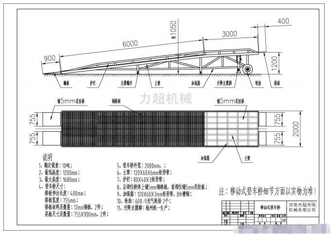 移動式登車橋，移動式升降機，固定式升降機，旋轉舞臺，登車橋