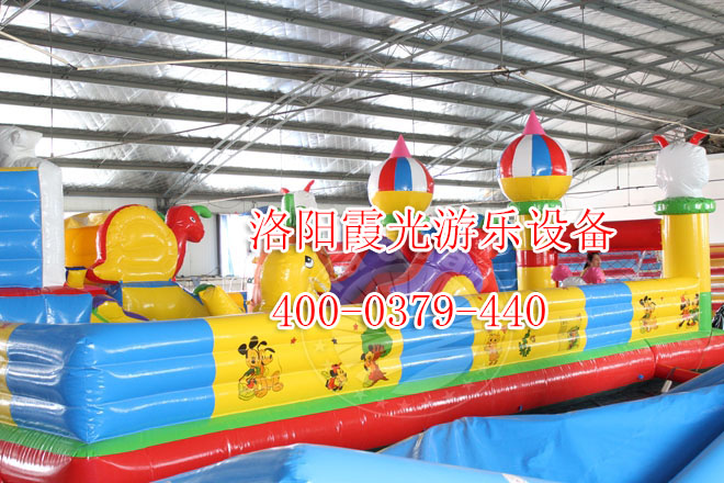 蒙牛小型城堡充氣玩具價格【霞光游樂設備】