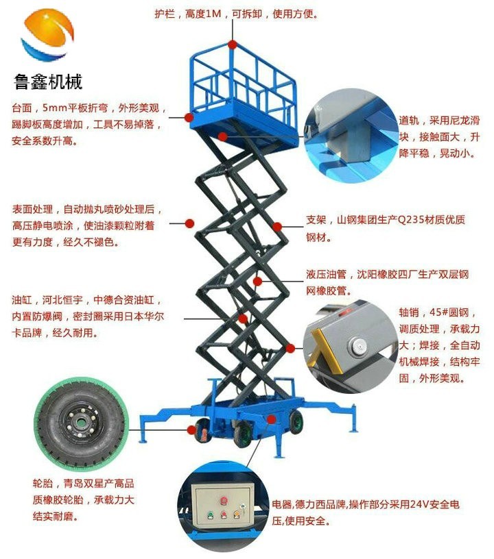 河北移動式升降機銷售——劃算的移動式升降機就在魯鑫機械